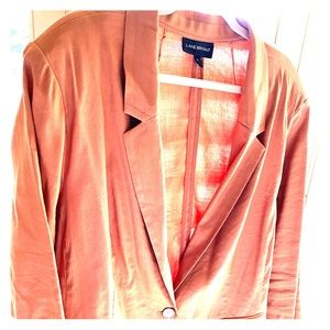 Unlined linen look blazer